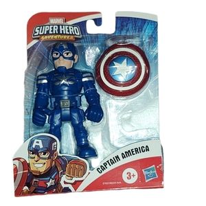 Playskool Marvel Super Hero Adventures 5 inch Captain America Action Figure NEW